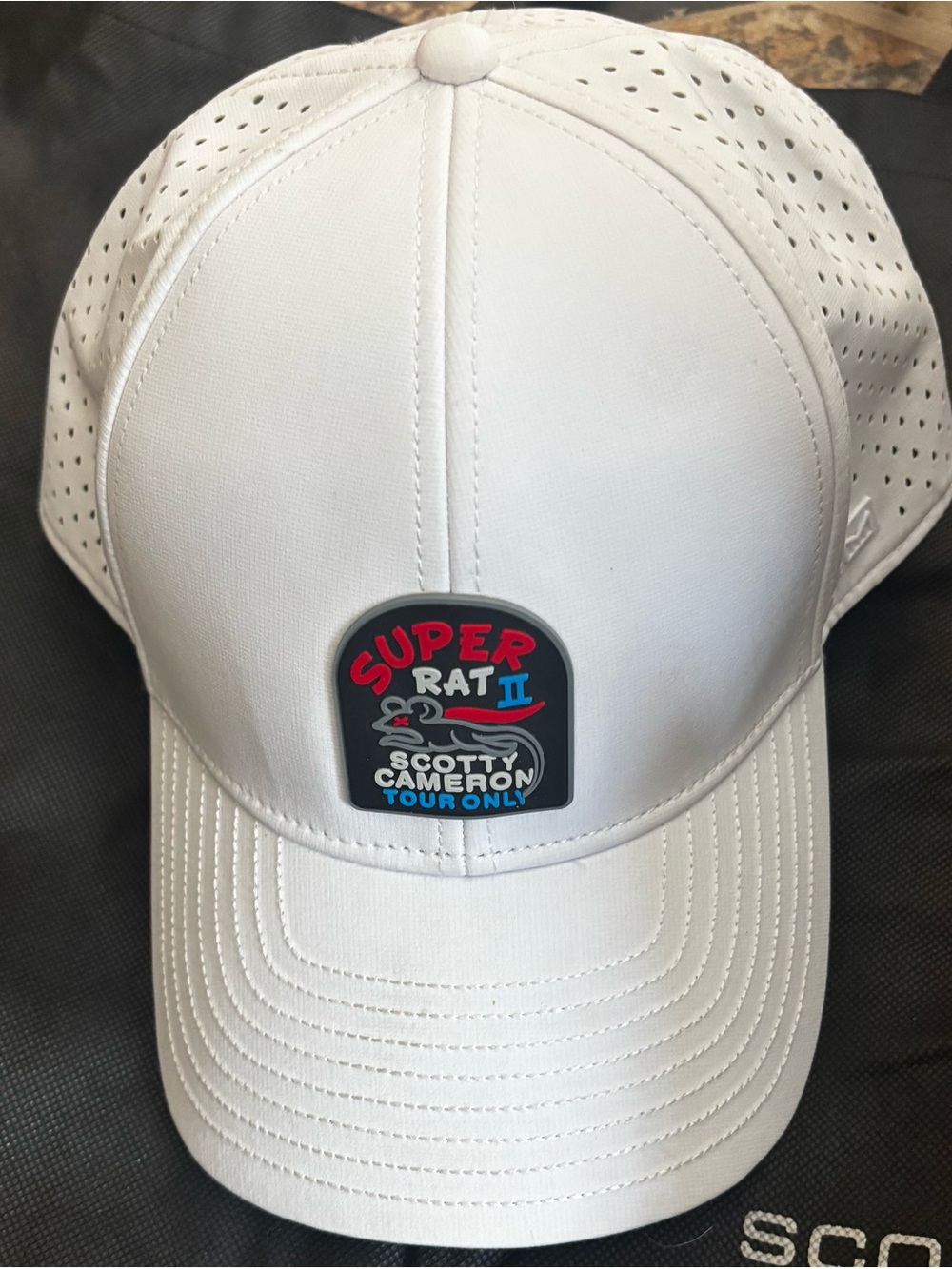 SCOTTY CAMERON SUPER RAT II MELIN Exclusive A-GAME XL Hydro White Hat golf  Rare